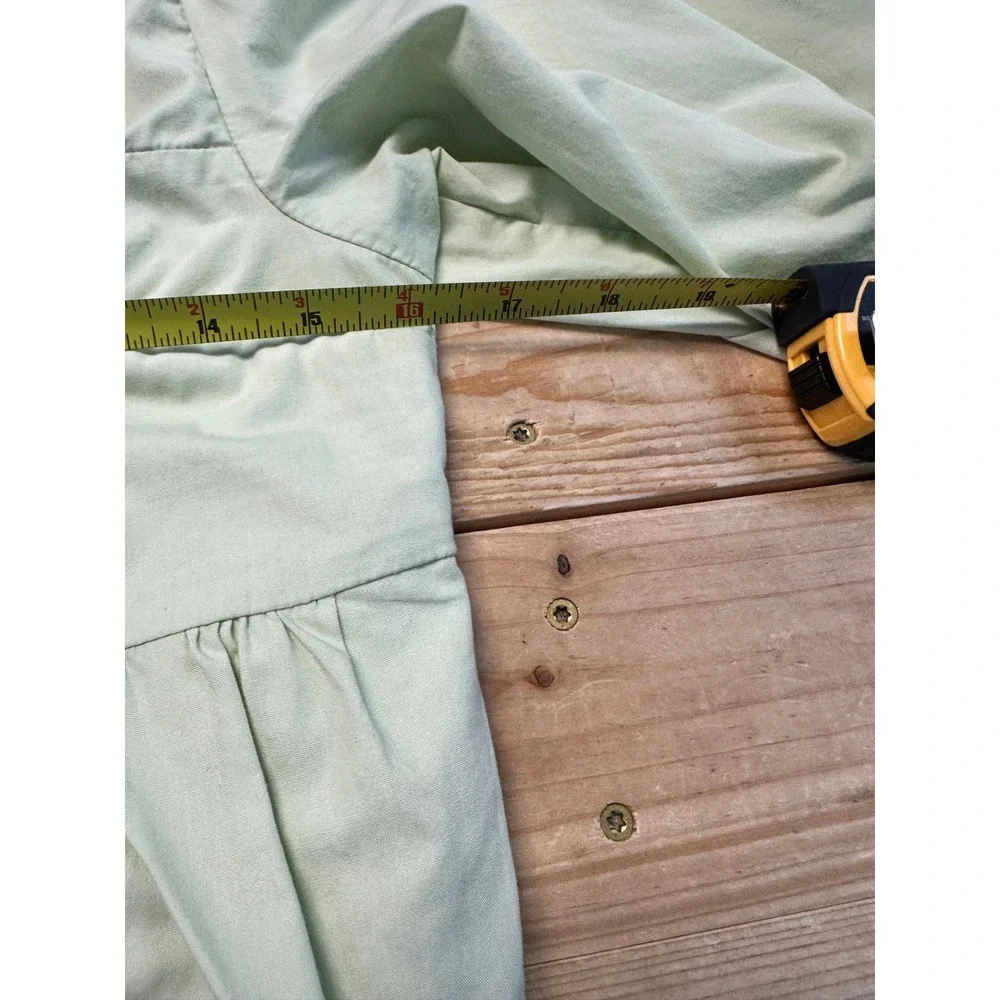 Abercrombie‎ & Fitch XS Green Puff Sleeve Square Neck Peplum Top Blouse